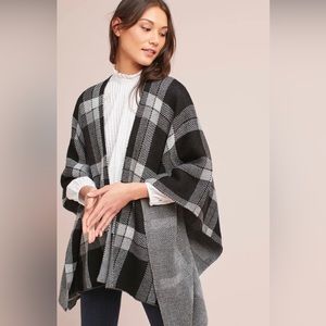 Anthropologie Heartloom Agnes Intarsia Cape Kimono XS/S-M NWT Retail $168